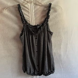 Black and grey stripped shirt, Worn a few times, Good condition, stretchy